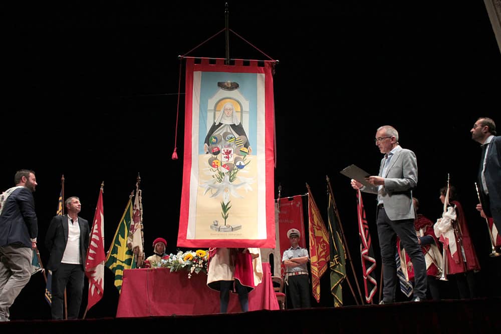 The cloth dedicated to Sant’Agnese was presented